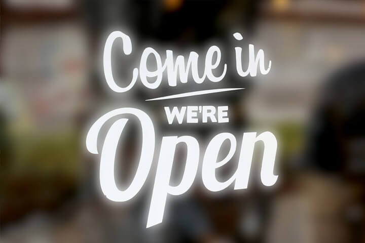 We're Open