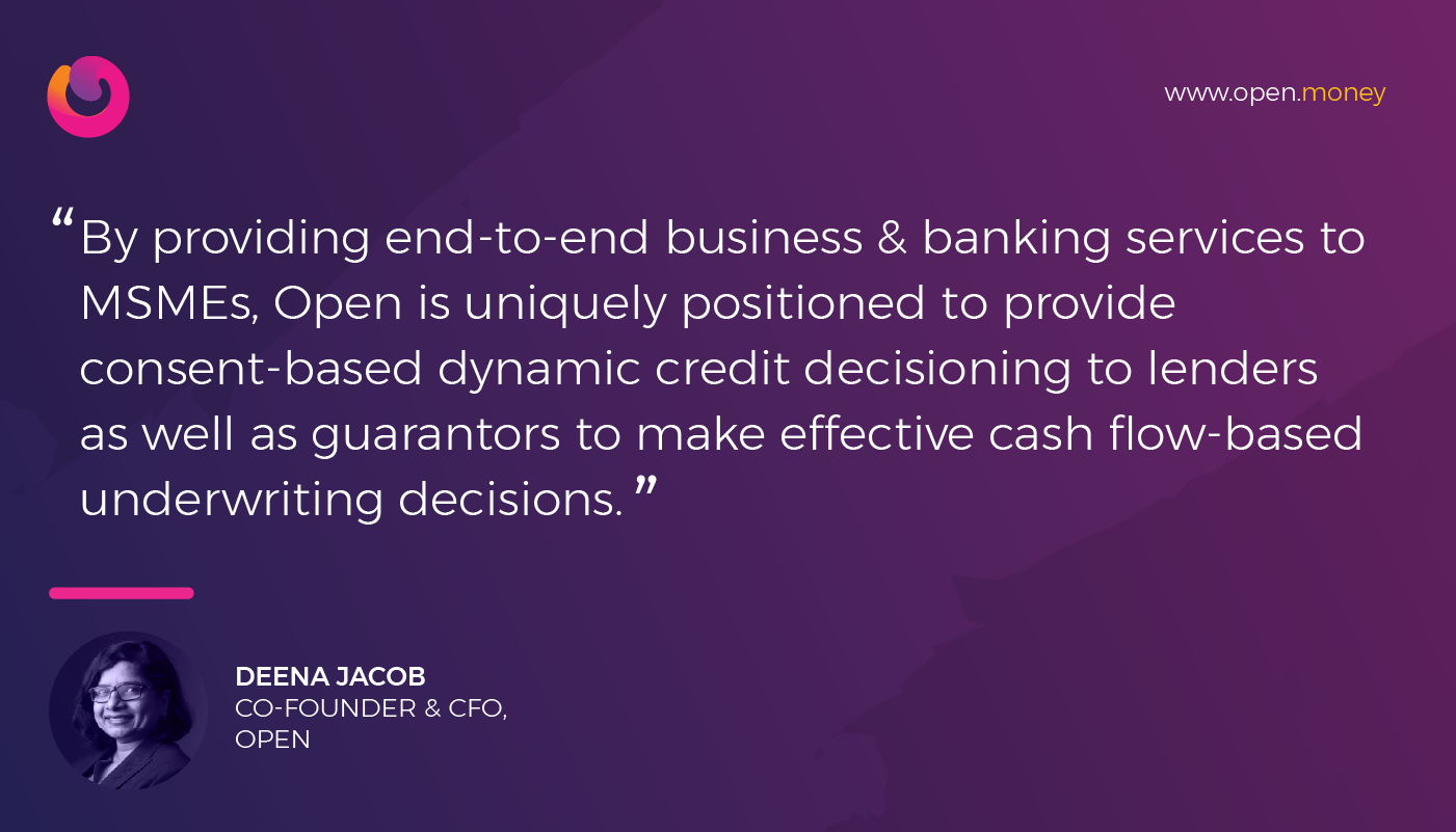 Reimagining credit decisioning in today's day and age by Deena Jacob, CFO, Open