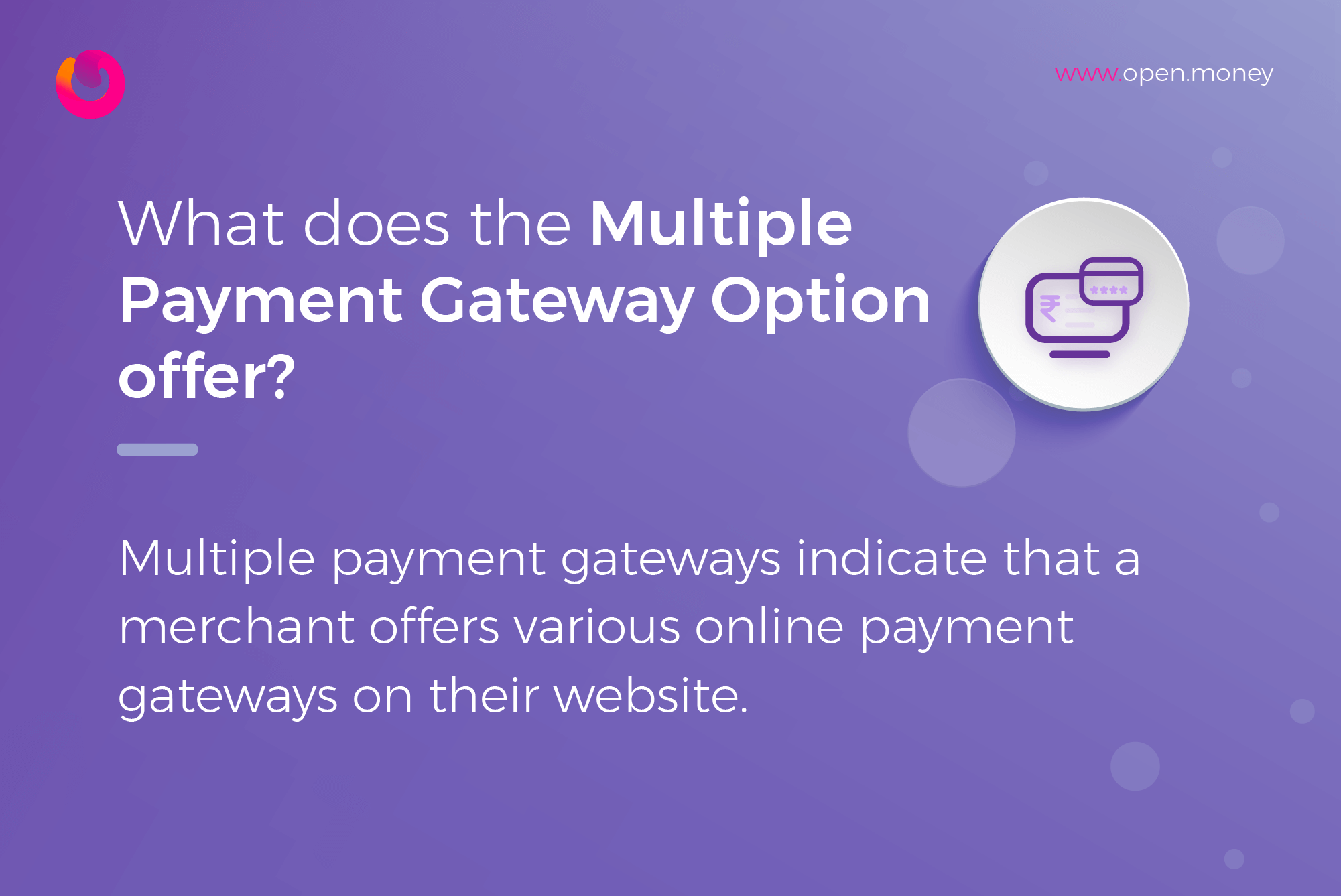 What does the multiple payment gateway option offer?