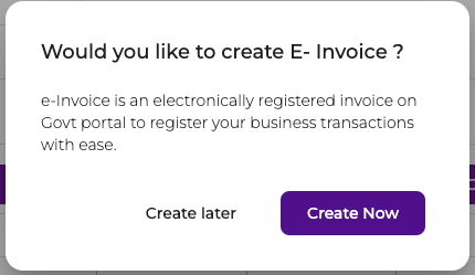create e-Invoice